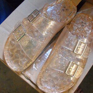 slip on jelly sandals